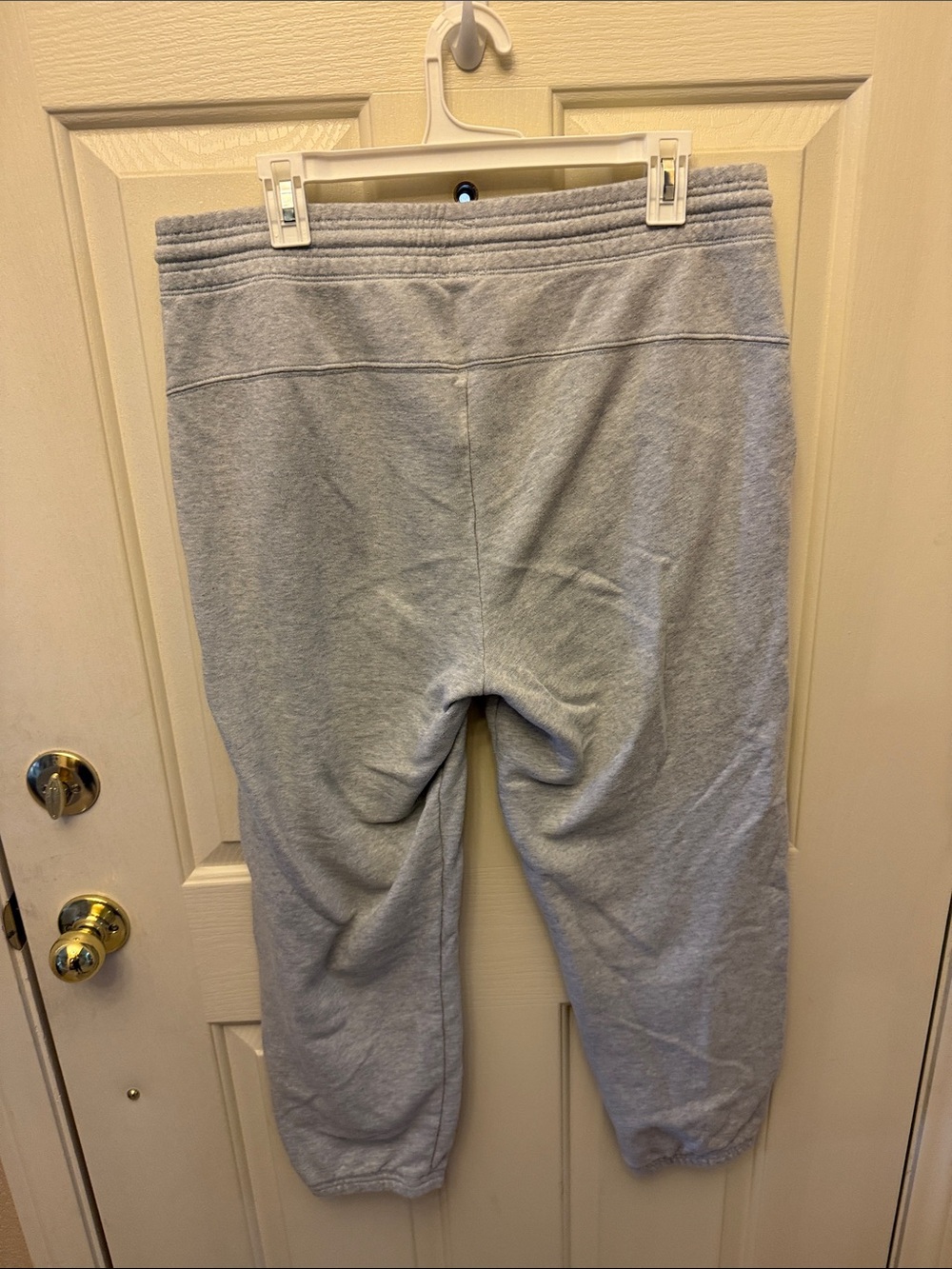 Aerie Light Gray Fleece Jogger Pants - Casual Drawstring Sweatpants - Picture 4 of 4
